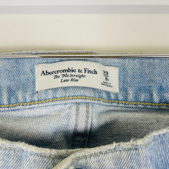 Abercrombie and fitch Women’s The 90’s Straight Jean Low Rise size 29 / 8R - Picture 4 of 7